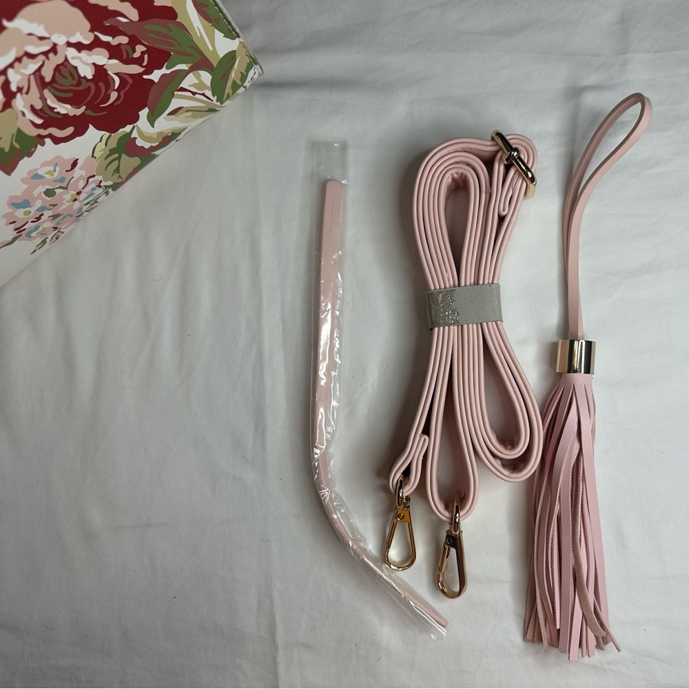 LP Tassel Accent Flower Print Satchel - Picture 6 of 9